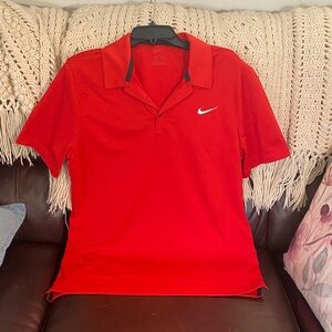 Nike Men's Vibrant Red Polo Shirt